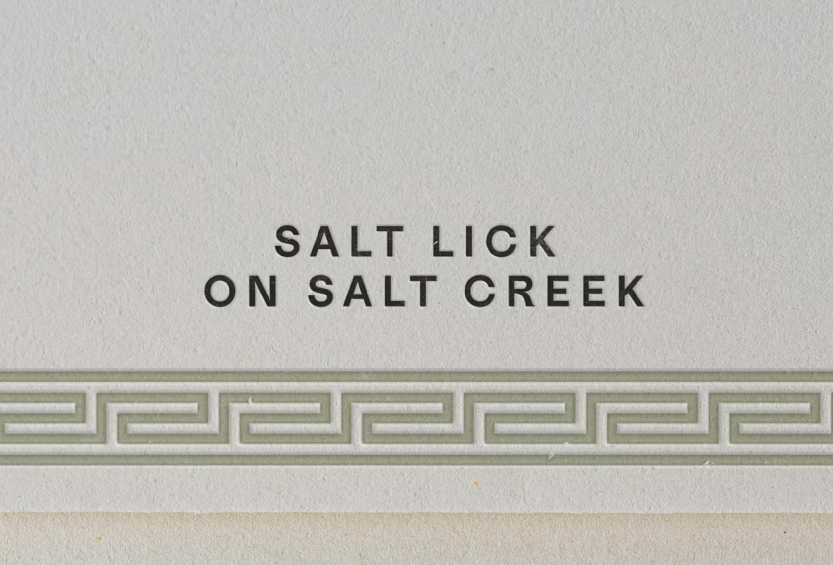 Salt Lick on Salt Creek brand identity by Visual Journal Selection - Visual 1